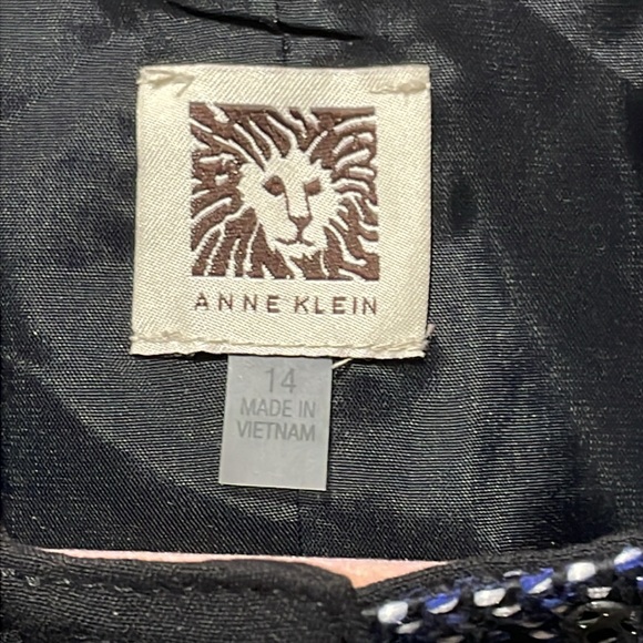 Anne Klein Women's NWT Ultramarine/Black Multi Short Jacket. NWT. Size 14. - Picture 5 of 11